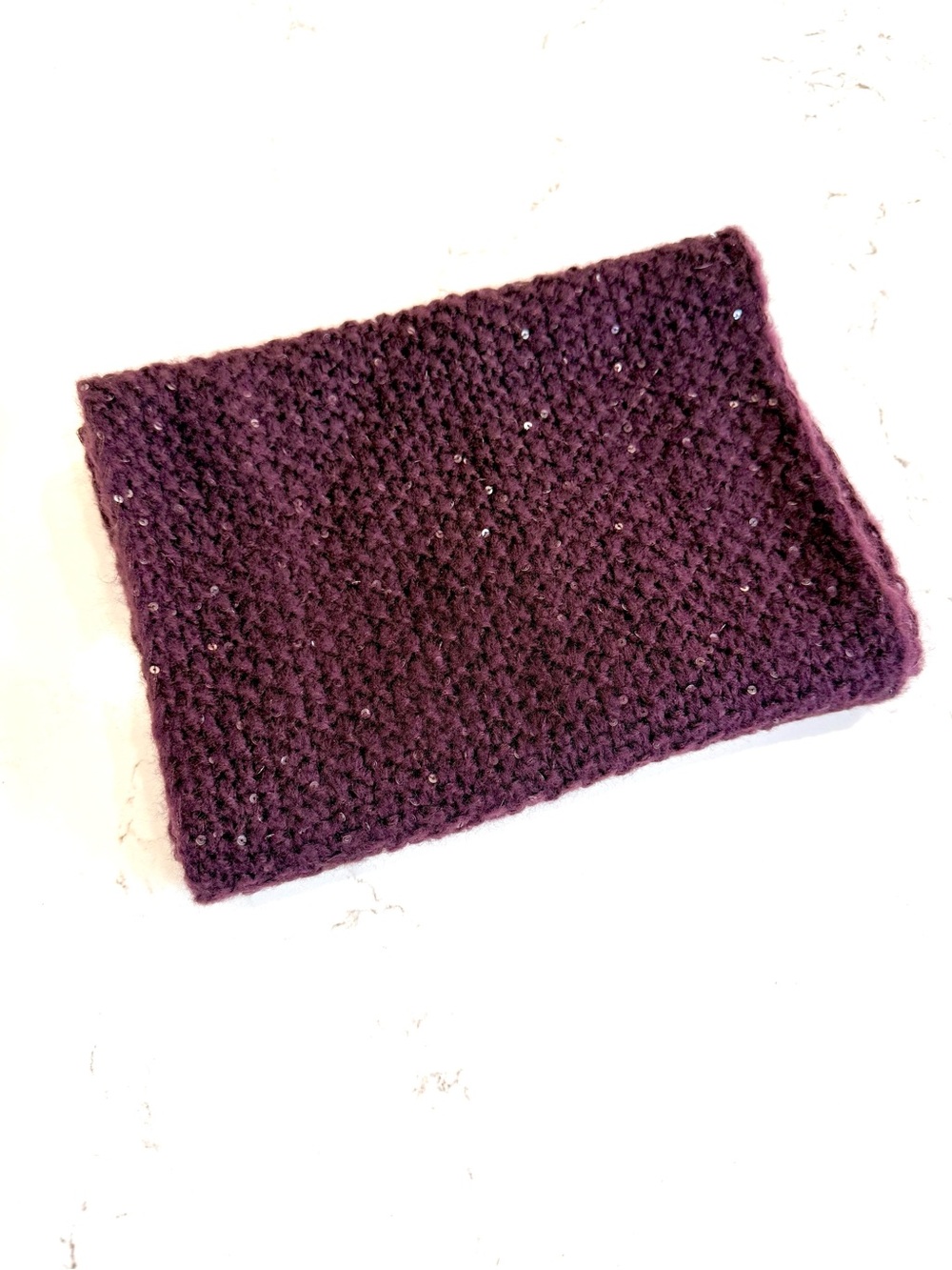 Express Plum Sequin Knit Infinity Scarf
